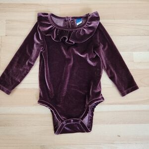 Old Navy Plum Velvet Kids Bodysuit